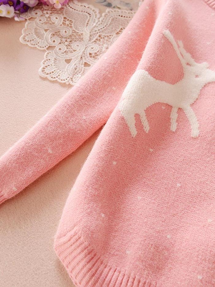 Ericdress Korean Giraffe Print Sweater img 1