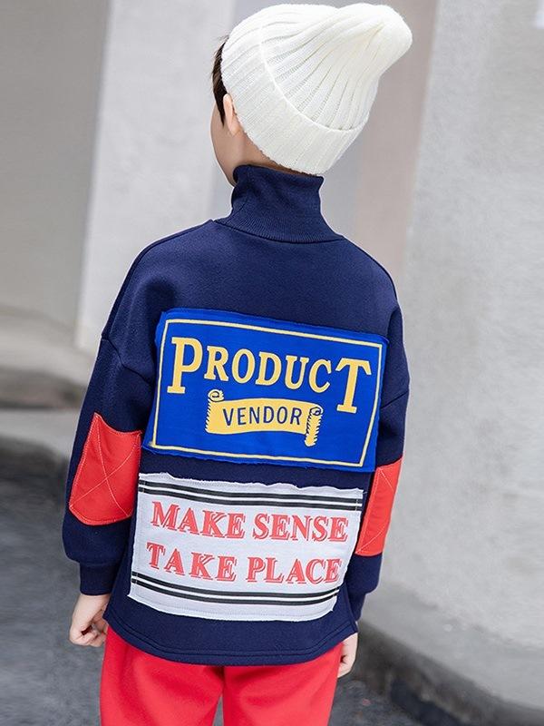 Ericdress High Neck Casual Boy's Hoodie img 6