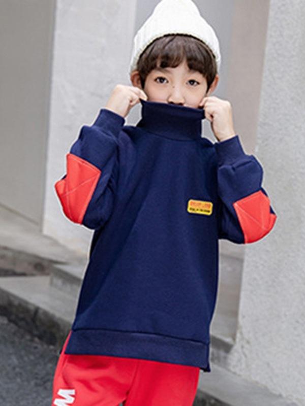 Ericdress High Neck Casual Boy's Hoodie img 5