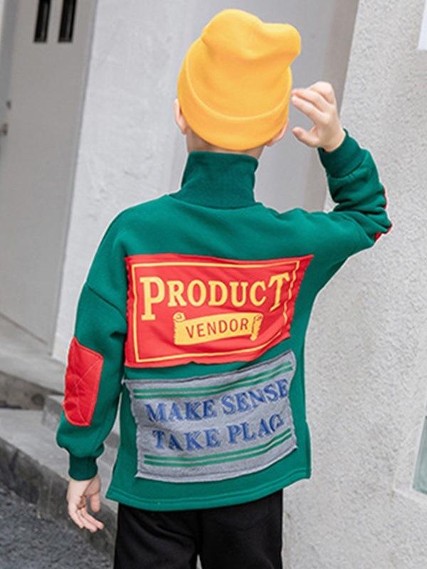 Ericdress High Neck Casual Boy's Hoodie img 1